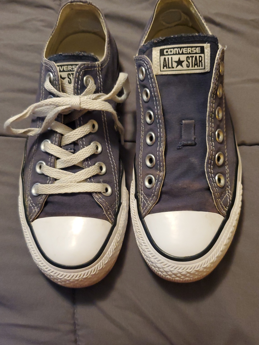 Converse All Star Low Top Canvas Sneakers in Charcoal Grey/ Unisex Size M 6/ W8